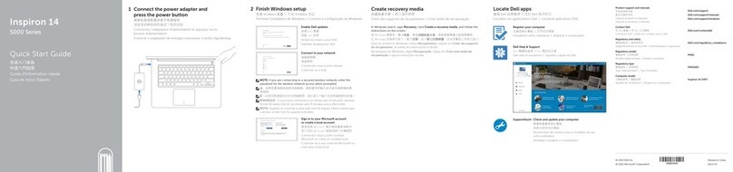 Dell Inspiron 14 5000 Series quick start guide