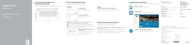 Dell Inspiron 15 3000 Series quick start guide