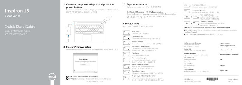 Dell Inspiron 15 5000 Series quick start guide