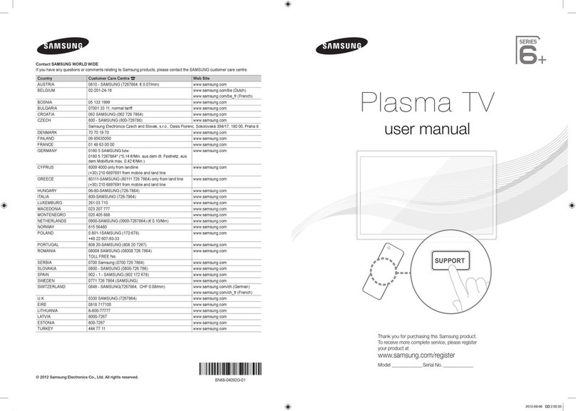 Samsung PS51E6505 user manual