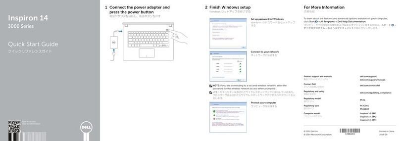 Dell Inspiron 14 3000 Series quick start guide