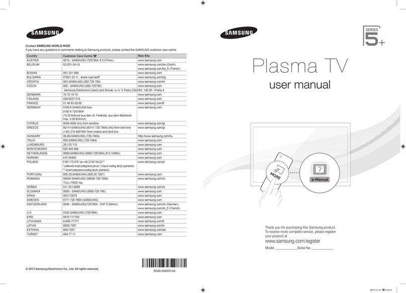 Samsung PS51F5505 user manual
