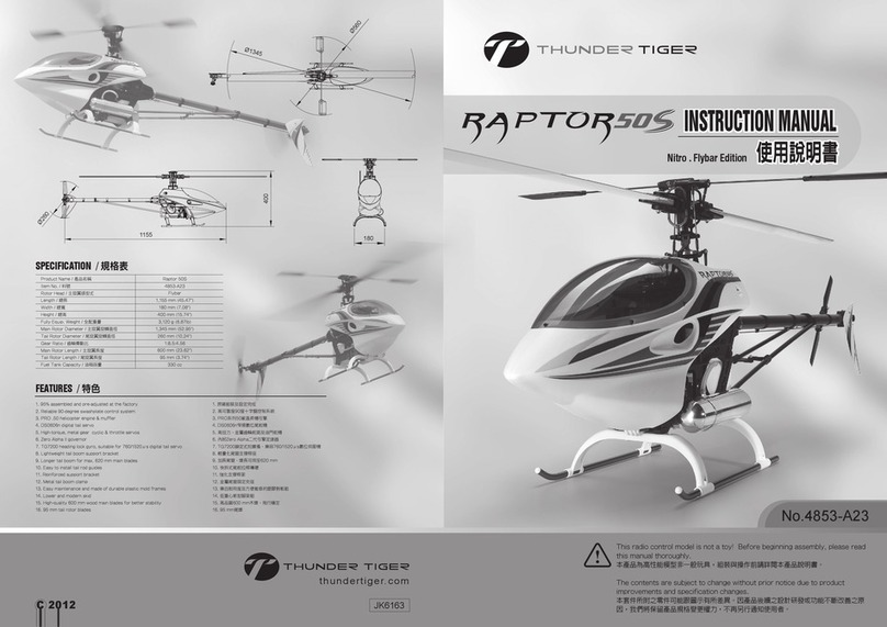 THUNDER TIGER RAPTOR 50S User manual