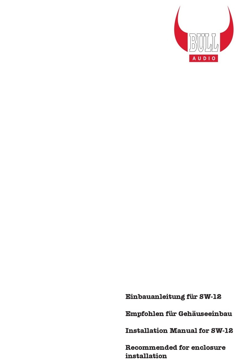 BULL AUDIO SW-12 installation manual