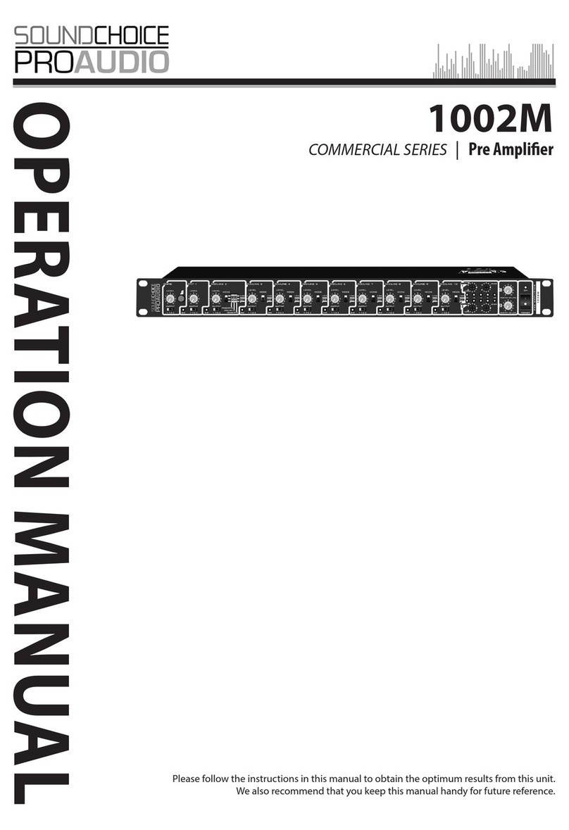 Sound Choice 1002M Operation manual
