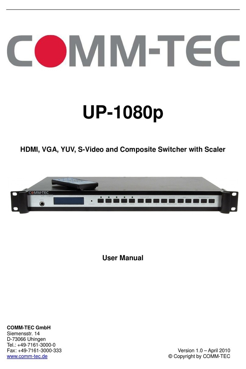 Comm-Tec UP-1080p user manual Comm-Tec UP-1080p user manual