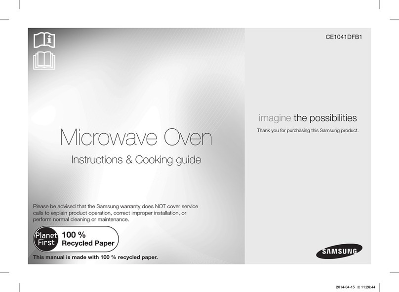 Samsung CE1041DFB1 Instructions & cooking guide Samsung CE1041DFB1 Instructions & cooking guide