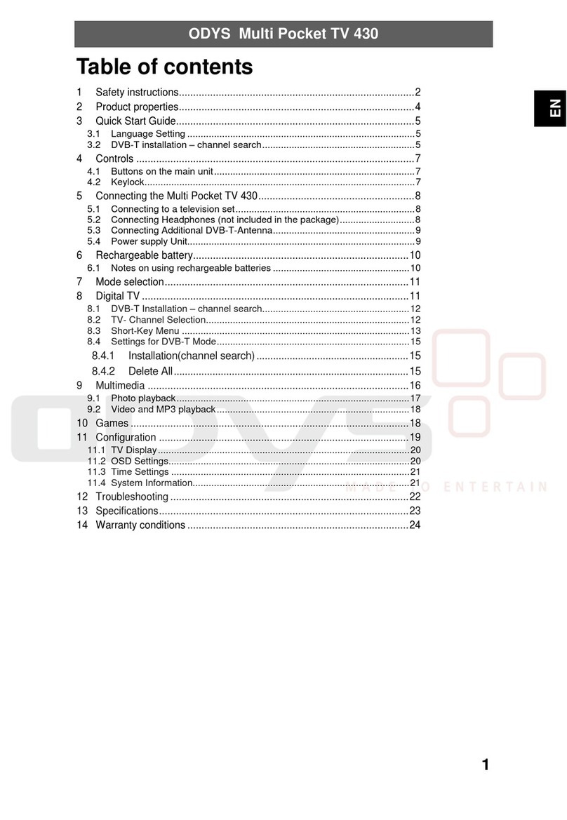 Odys Multi Pocket TV 430 user manual