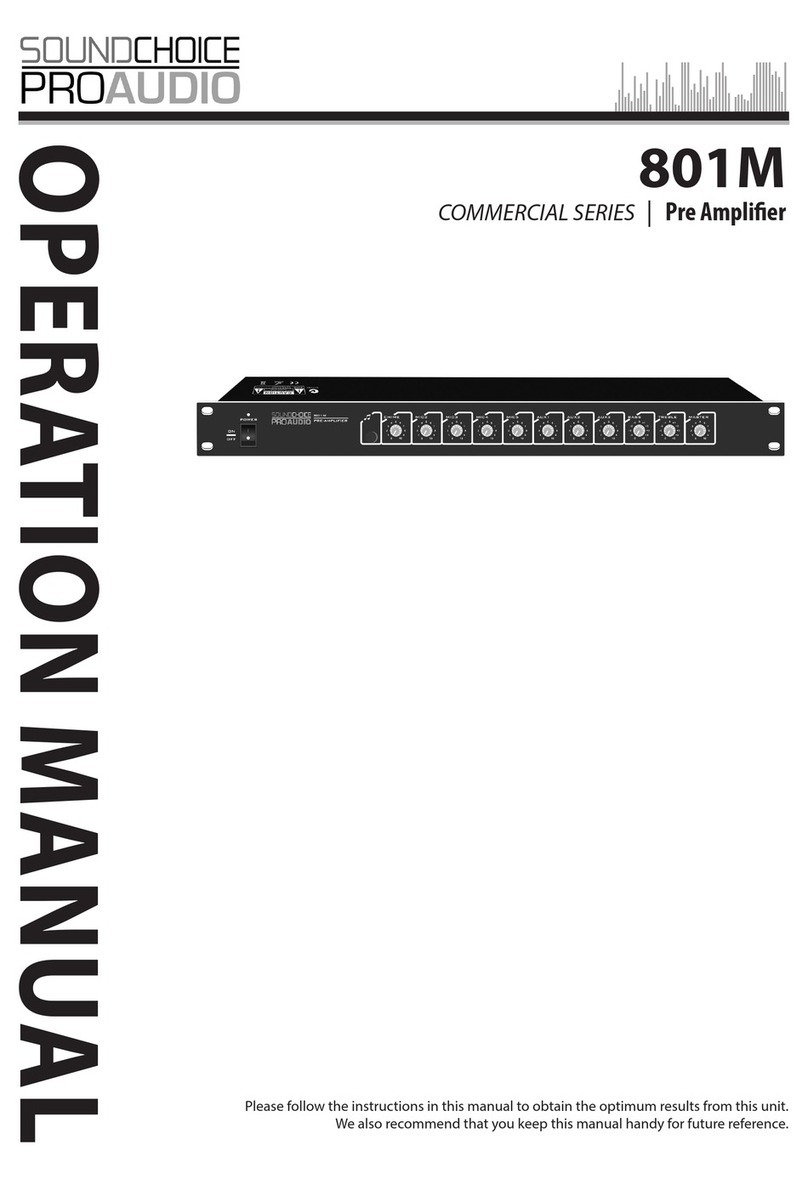 Sound Choice 801M Operation manual