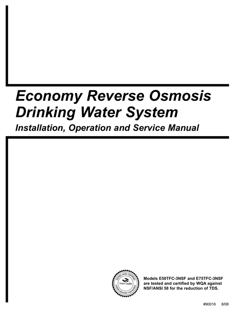 WaterGroup E50TFC-3NSF Installation, operation and service manual