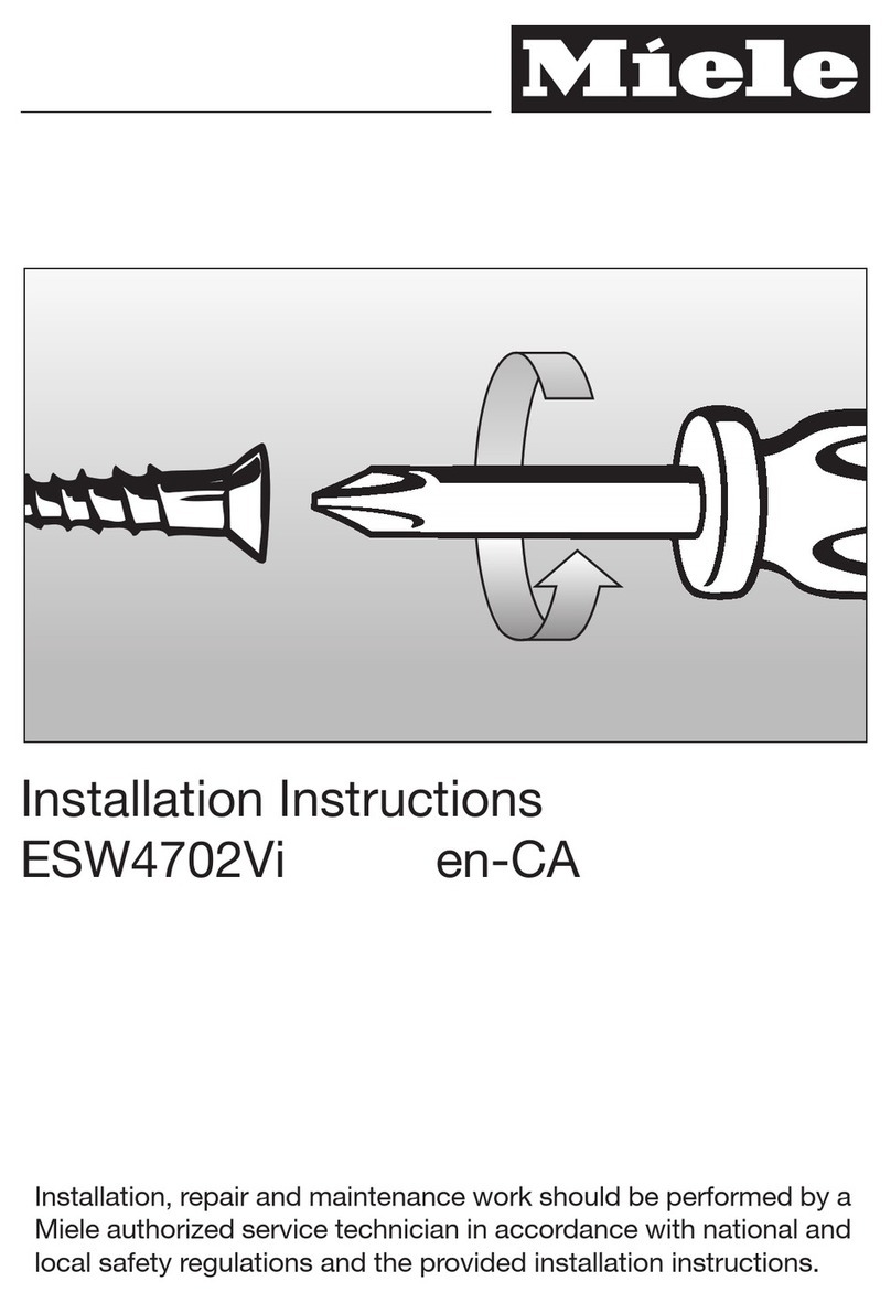 Miele ESW4702Vi installation instructions