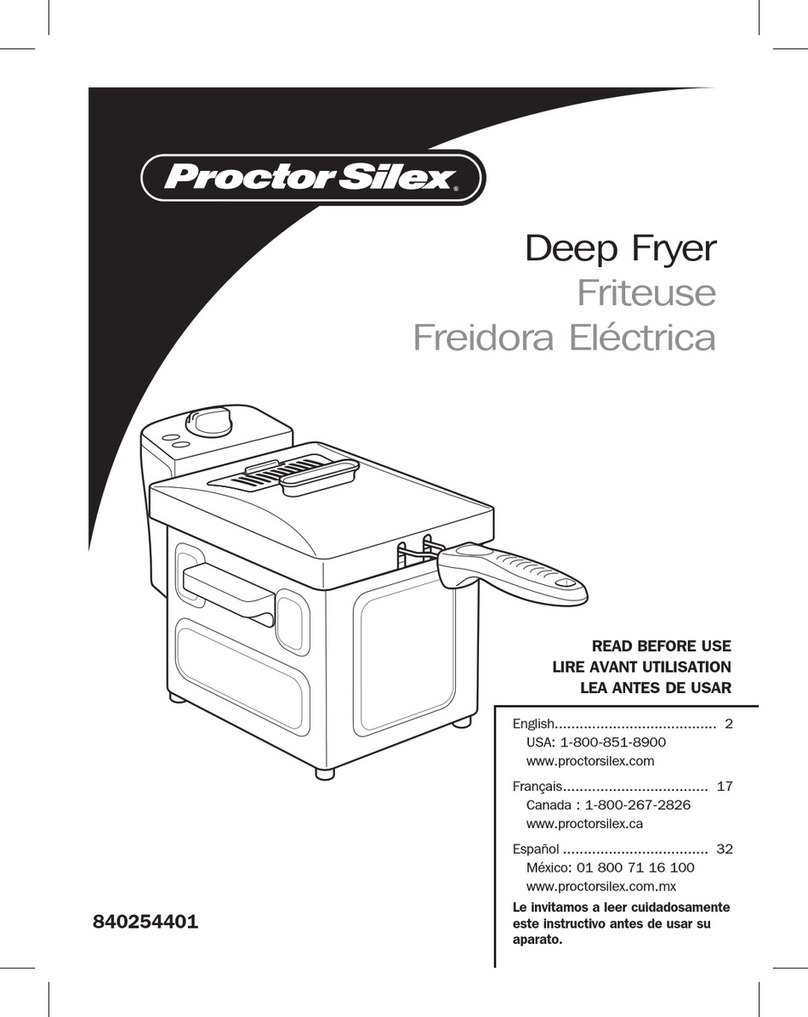 Proctor-Silex 840254401 Instruction sheet