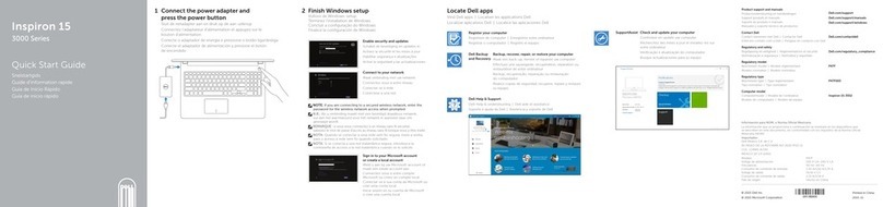Dell Inspiron 15 3000 Series quick start guide
