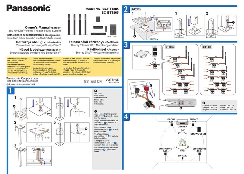 Panasonic SC-BTT885 User manual