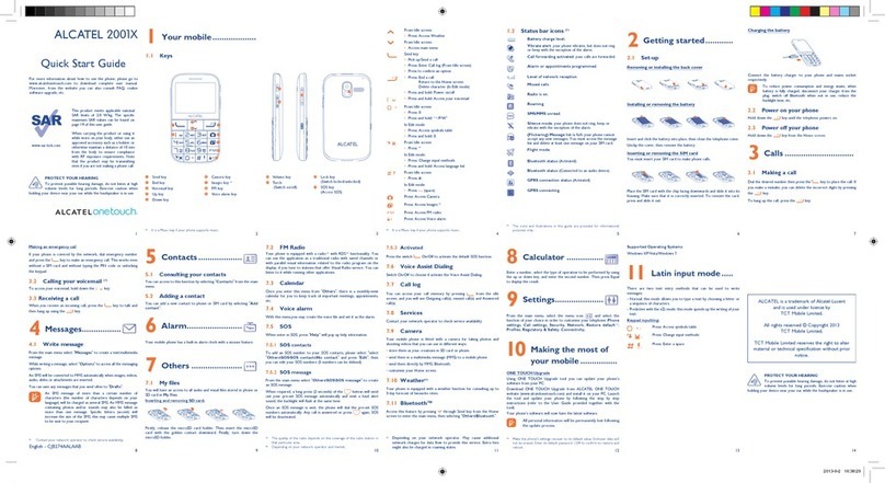 Alcatel 2001X User manual