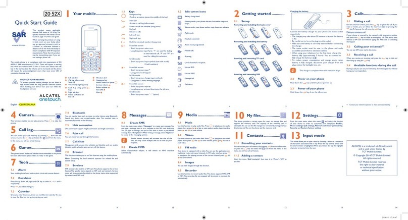 Alcatel 2052X User manual