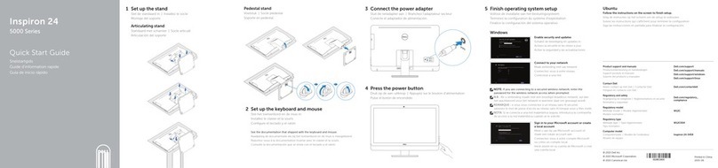 Dell Inspiron 24 5000 Series quick start guide