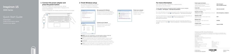 Dell Inspiron 15 3000 Series quick start guide