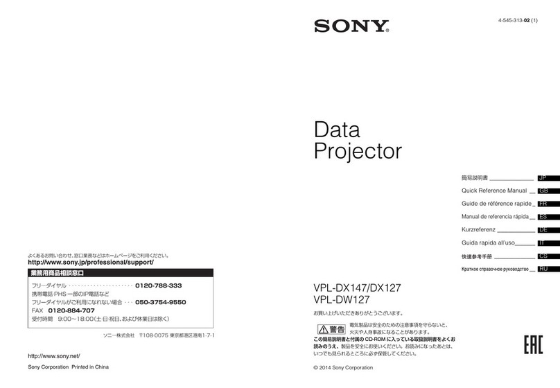 Sony VPL-DX147 Service manual