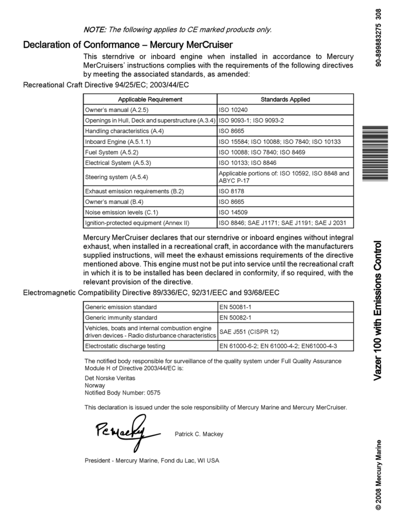 MerCruiser Vazer 100 User manual