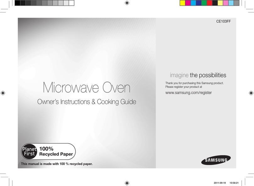 Samsung CE103FF Owner's instructions & cooking guide