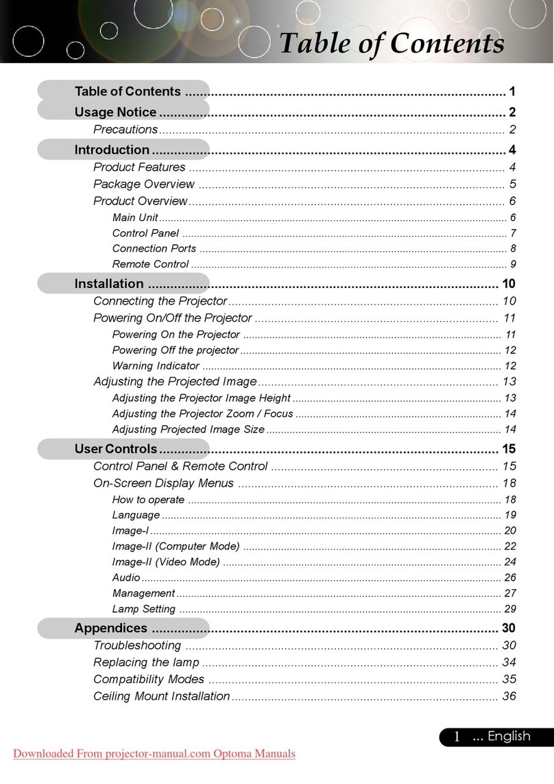 Optoma EzPro 739 User manual