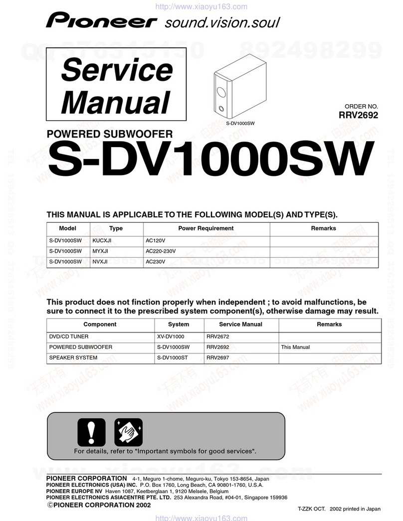 Pioneer S-DV1000SW User manual