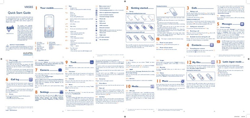 Alcatel VM585 quick start guide