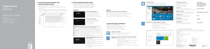 Dell Inspiron 14 5000 Series quick start guide