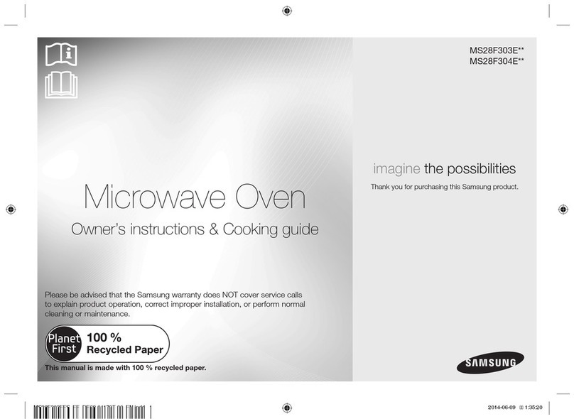 Samsung MS28F303E series Owner's instructions & cooking guide