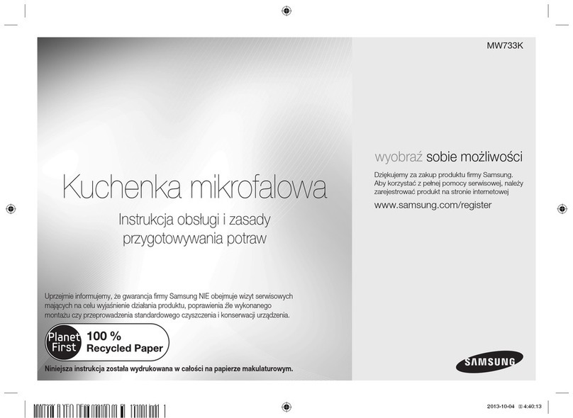 Samsung mW733k Owner's instructions & cooking guide