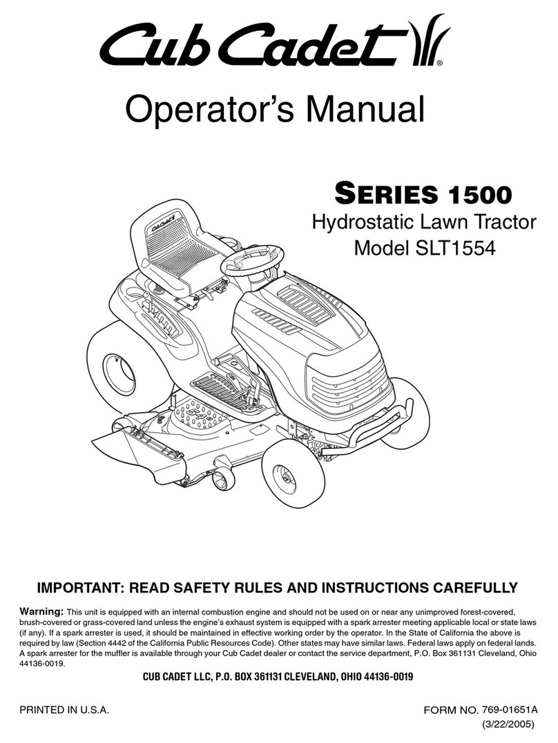 Cub Cadet SLT1554 User manual Cub Cadet SLT1554 User manual