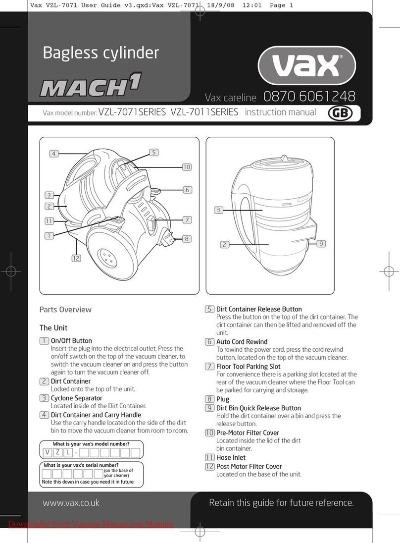 Vax :VZL-7071SERIES User manual Vax :VZL-7071SERIES User manual