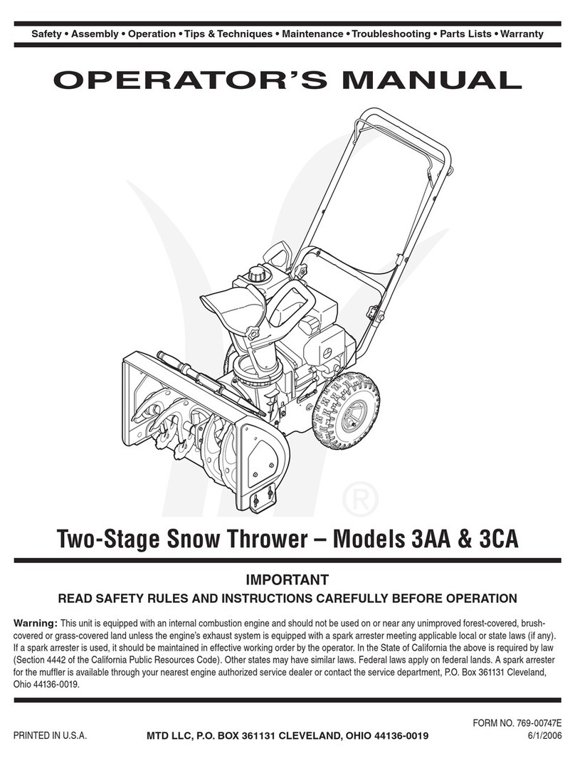 MTD 3AA Operator's manual