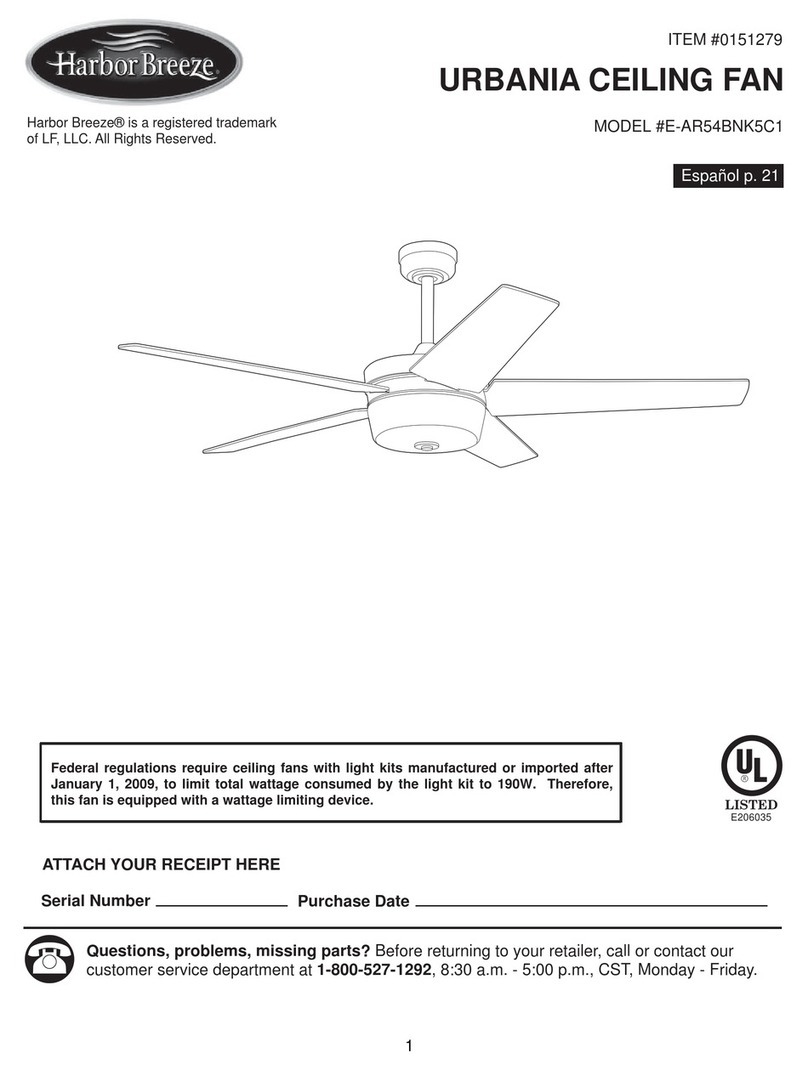 Harbor Breeze URBANIA E-AR54BNK5C1 User manual
