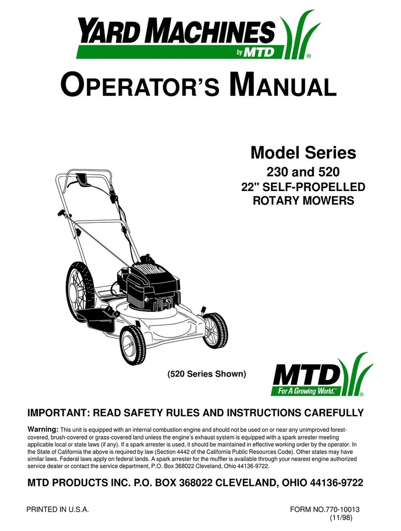 Yard Machines Series 230 Operator's manual