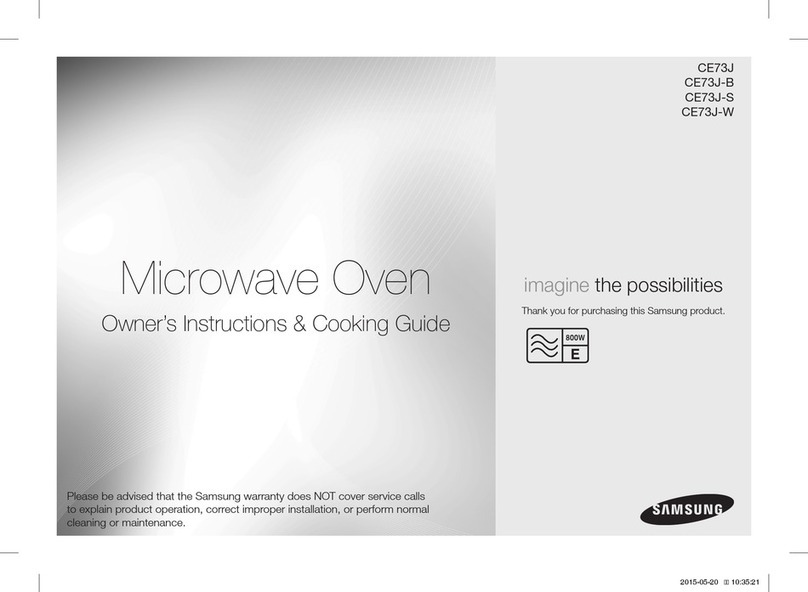 Samsung CE73J Owner's instructions & cooking guide