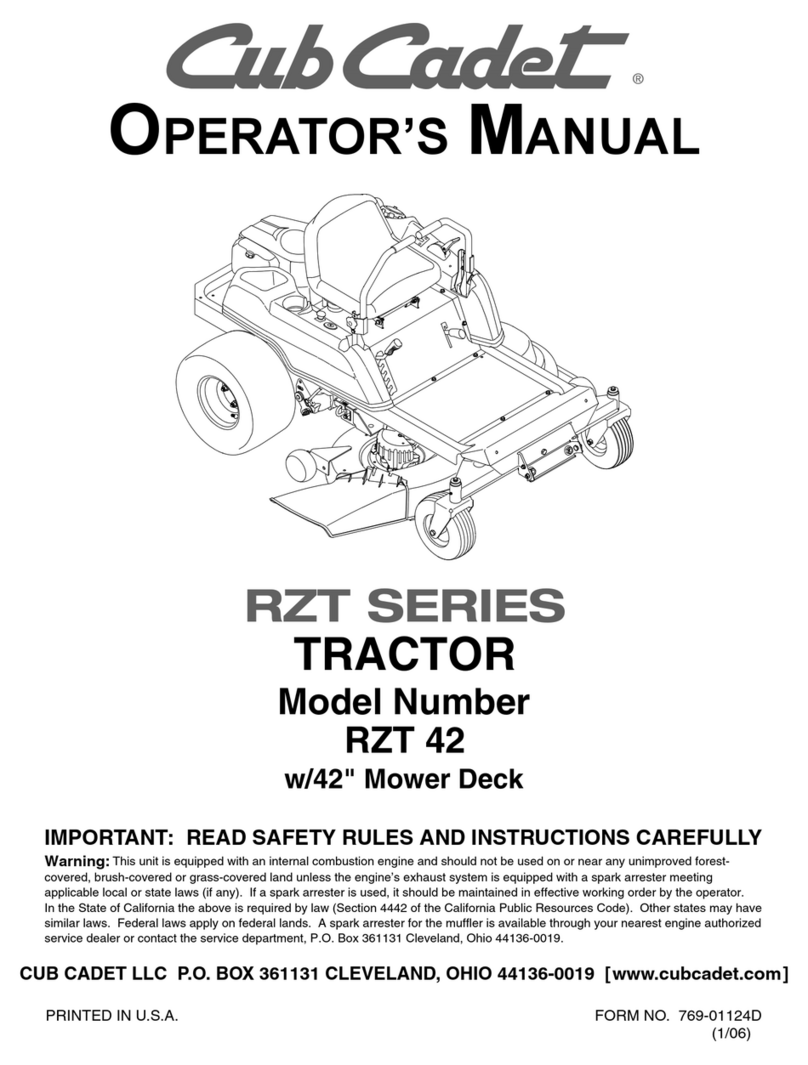 Cub Cadet RZT 42 User manual Cub Cadet RZT 42 User manual