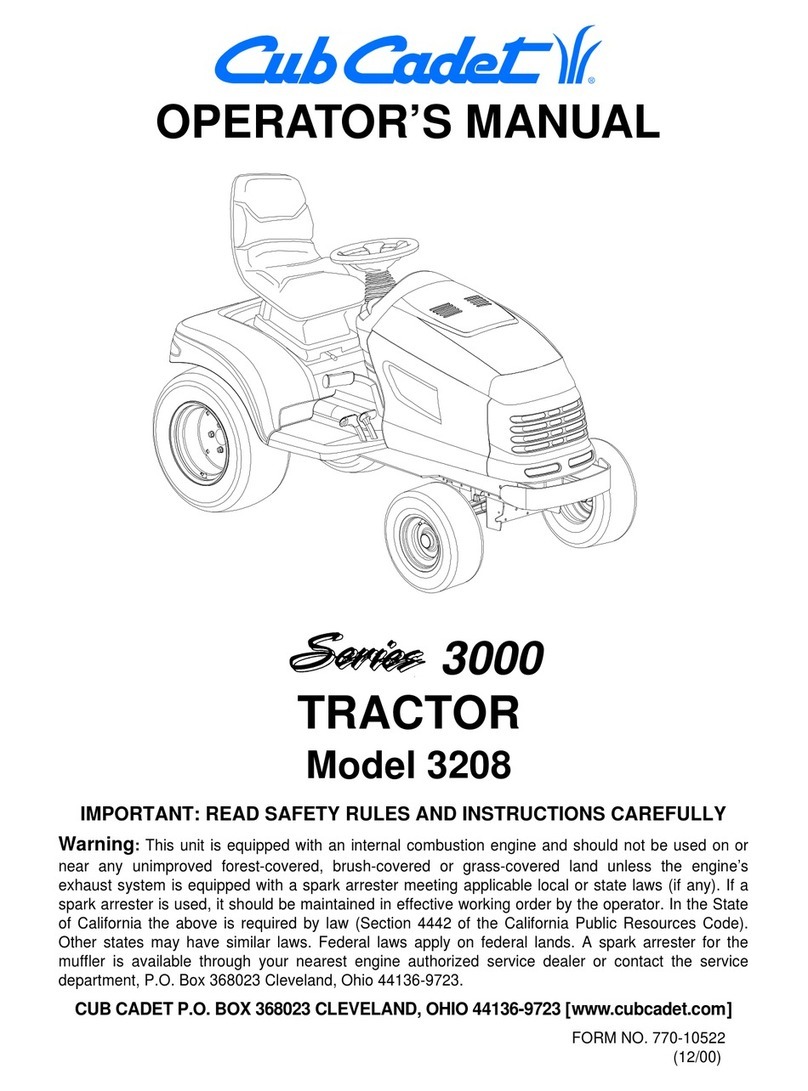 Cub Cadet 3208 User manual Cub Cadet 3208 User manual