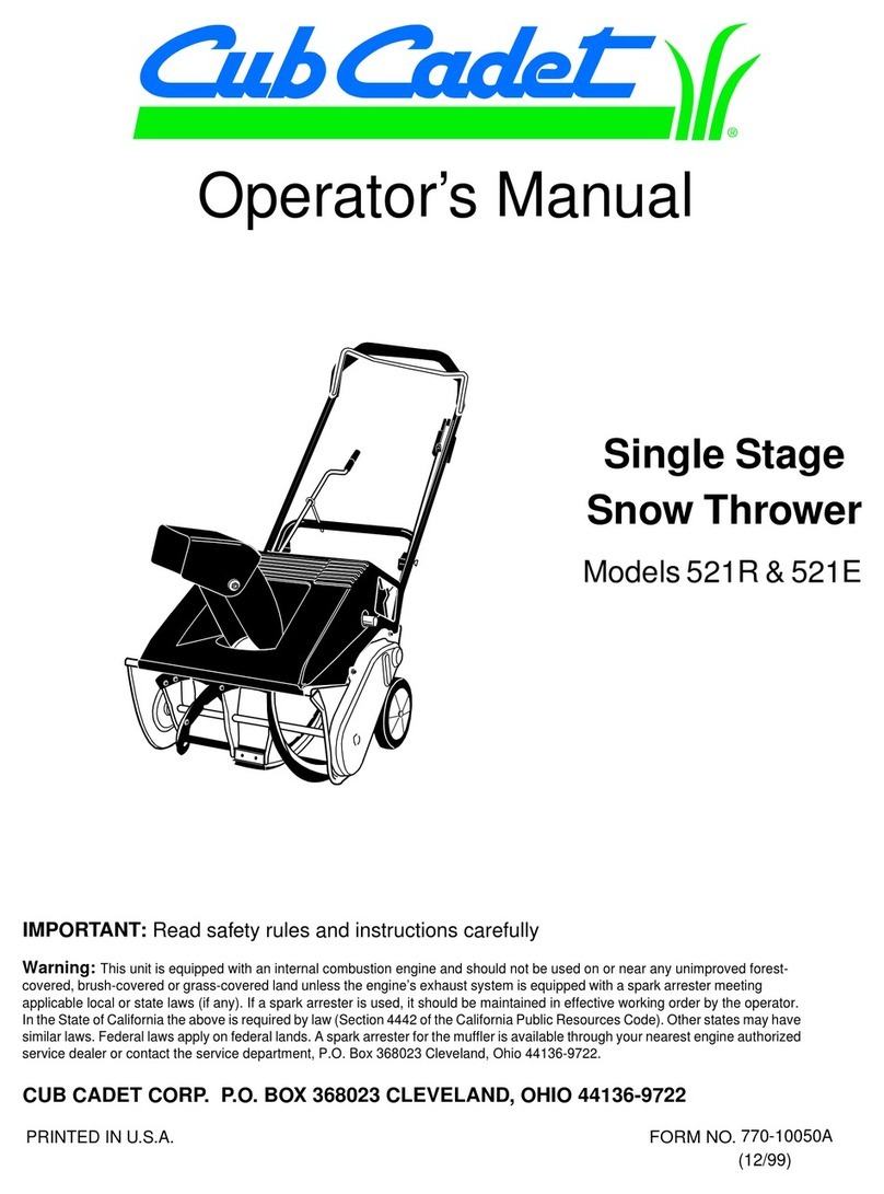 Cub Cadet 521R User manual Cub Cadet 521R User manual