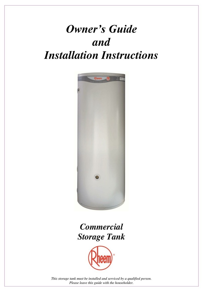 Rheem 610340 Owner's guide and installation instructions