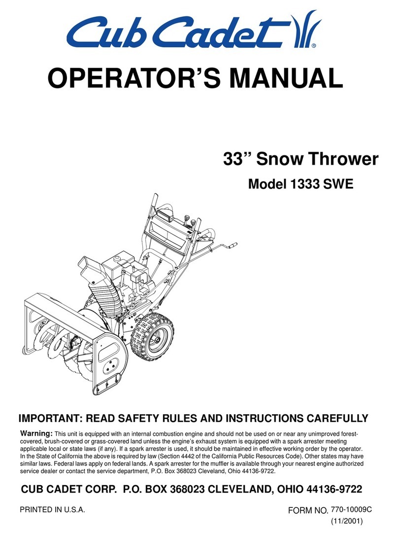 Cub Cadet 1333SWE Series User manual