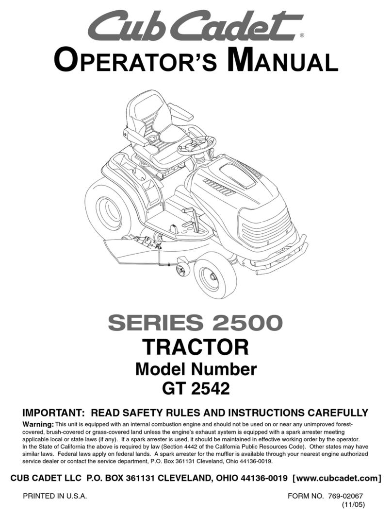 Cub Cadet GT 2542 User manual