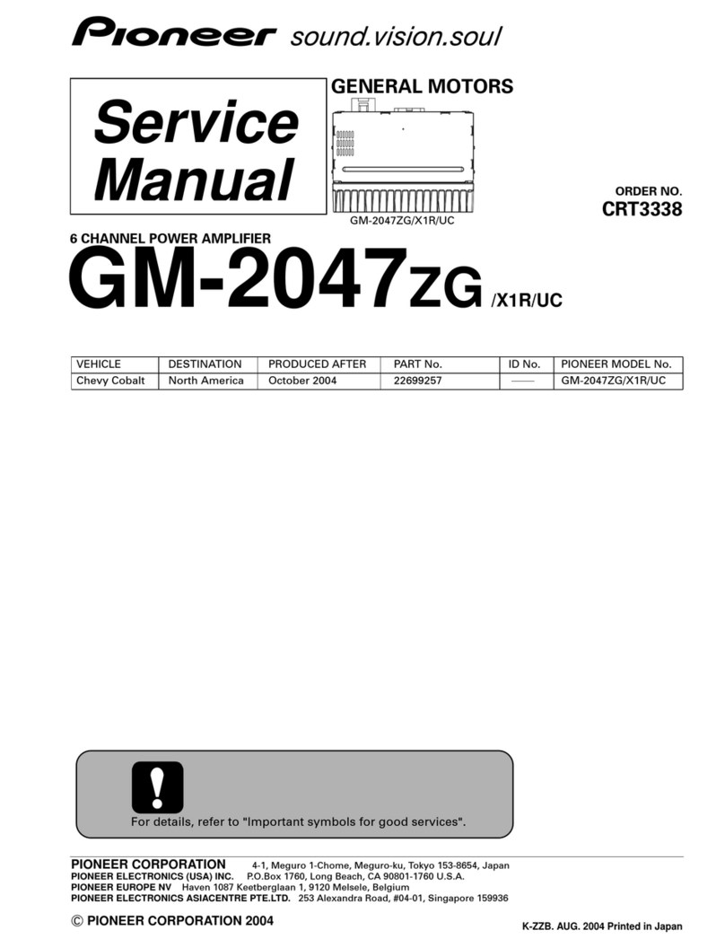 Pioneer GM-2047ZG User manual