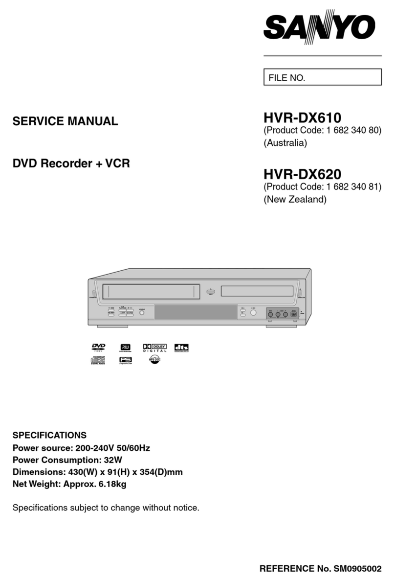 Sanyo HVR-DX610 Service manual