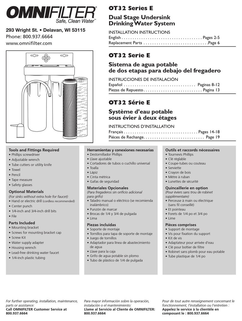 Omnifilter OT32 Series E installation instructions