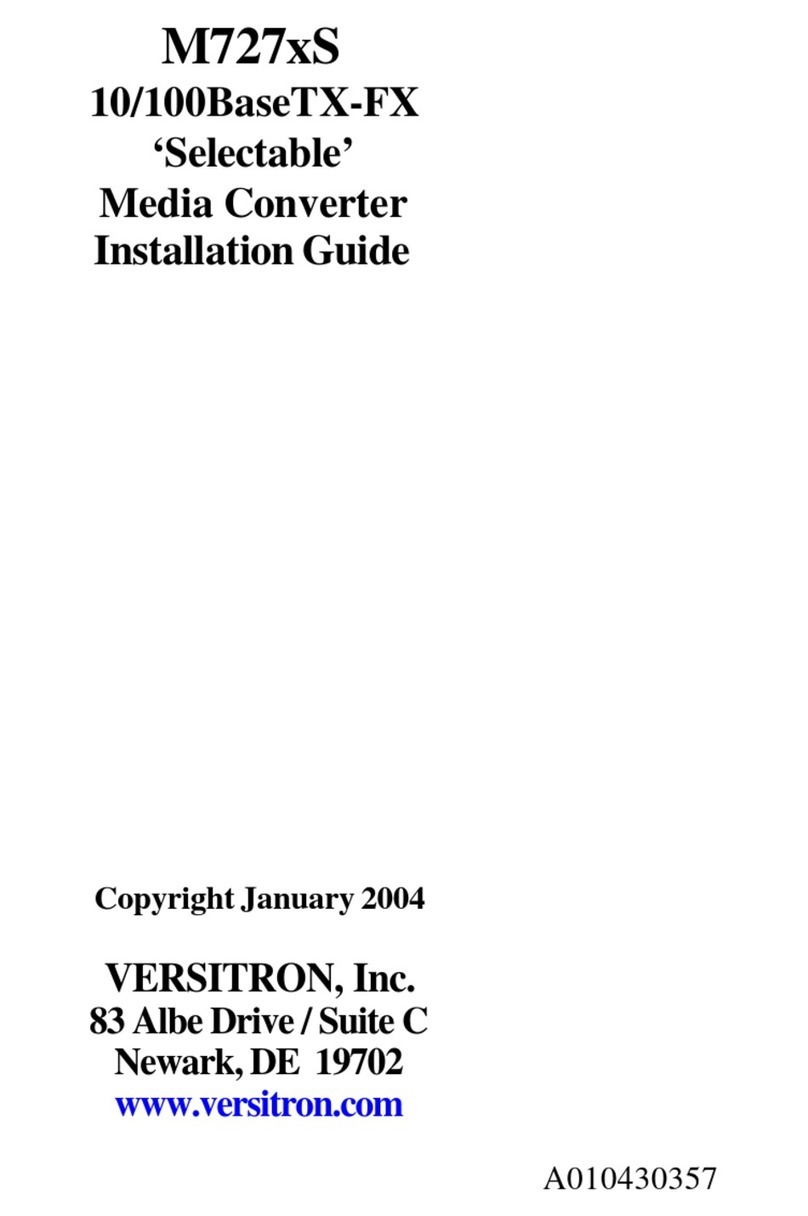 Versitron M727xS installation guide