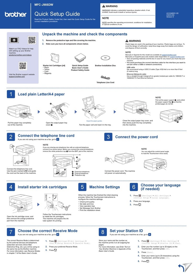 Brother MFC-J985DW Specification sheet