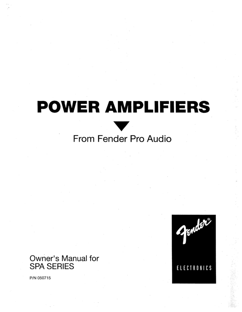 Fender SPA-13000 owner's manual