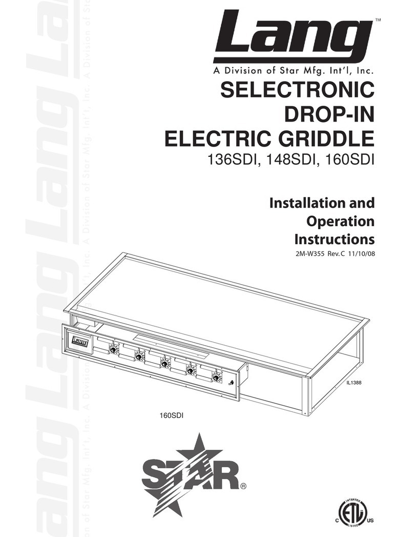 Lang 136SDI Installation and operation instructions